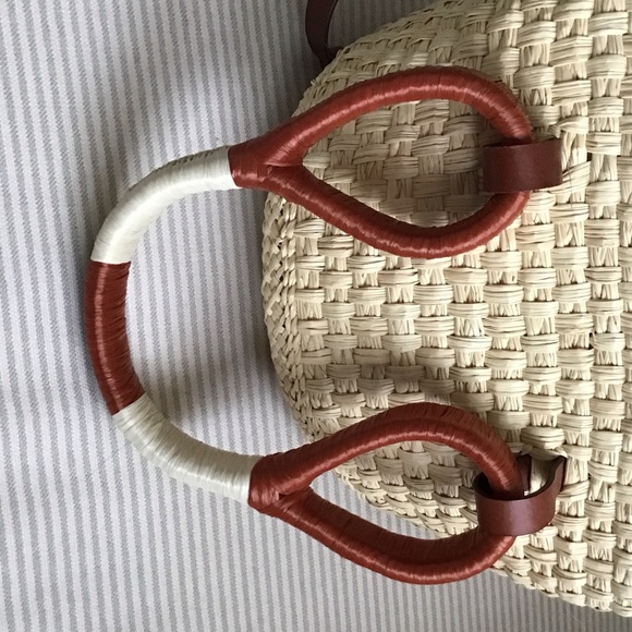 Johanna Ortiz Cream and Brown Woven Crossbody Bag - Picture 4 of 7